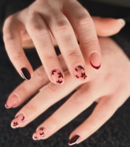 BIAB nails natural glossy finish Corbridge